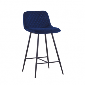 Barkruk Sassari - Velvet - Donkerblauw