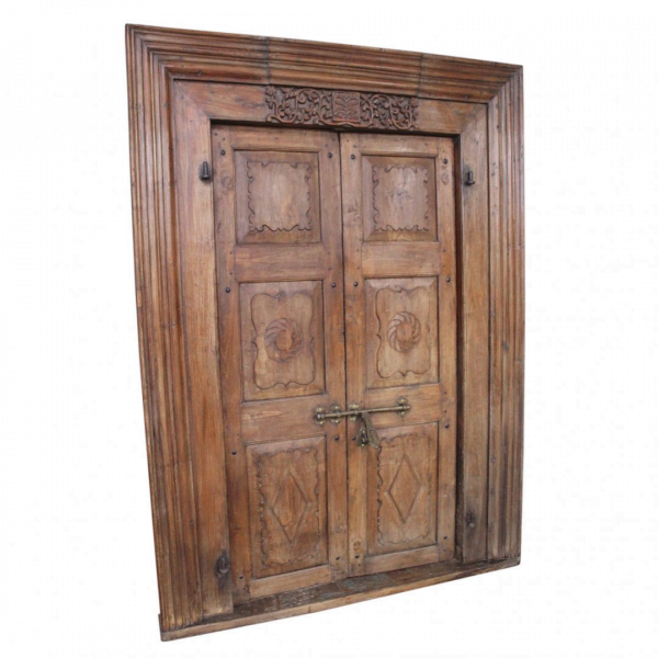 Antieke houten deur 214x156 (exclusief item 4)