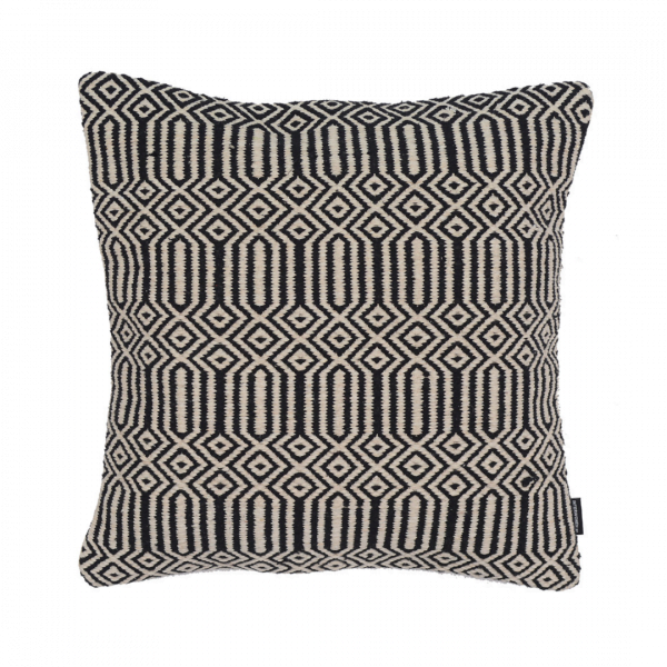 Kelim Kussen – 70×70 – Zwart / Wit