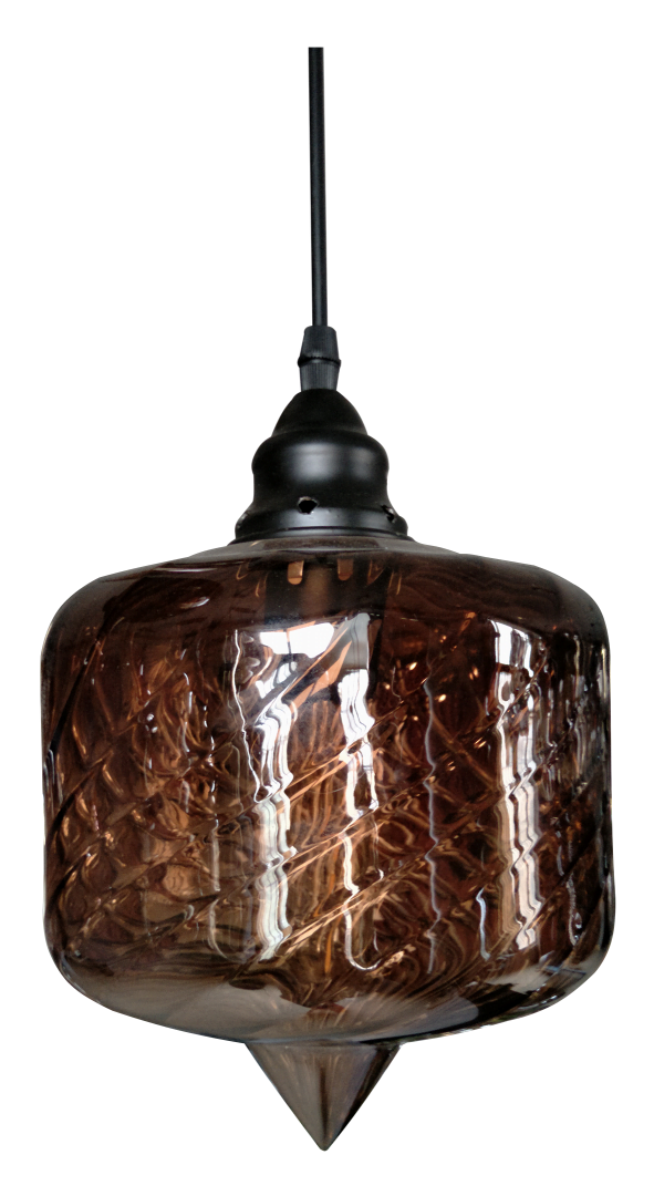 Oosterse Hanglamp (S) – Cognac – Cilinder