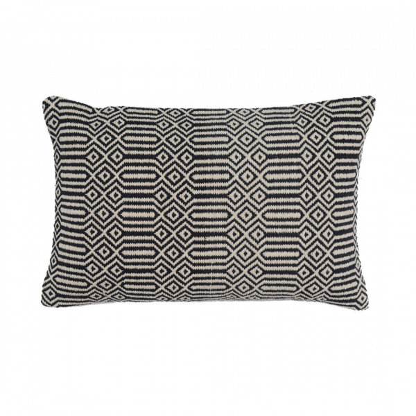 Kelim Kussen – 40×60 – Zwart / Wit