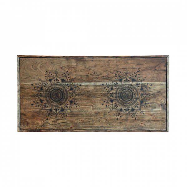 Koffietafel Global - Vintage - Hout - Bruin