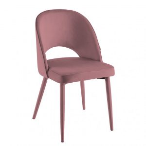 Eetkamerstoel Calerno - Velvet - Roze