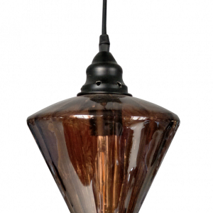 Oosterse Hanglamp (S) – Cognac – Kegel