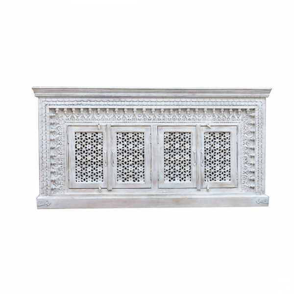 Oosters Dressoir Latte - 4-Deurs - Wit
