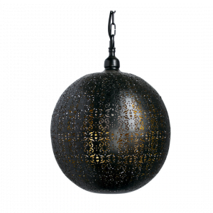 Oosterse Hanglamp Lina (L) - Zwart / Goud