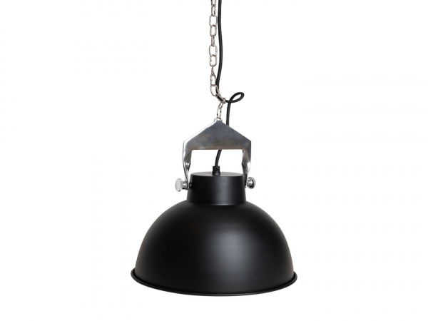 Industriële hanglamp Han (M) - Zwart - Metaal