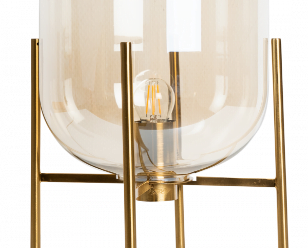 Industriële XL-Vloerlamp Thorben – Cognac / Koper