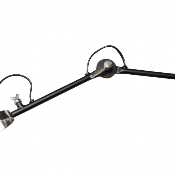 Industriële wandlamp Han M – Zwart – Metaal