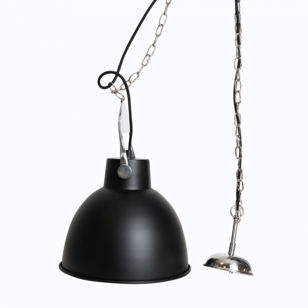 Industriële hanglamp Han (S) - Zwart - Metaal