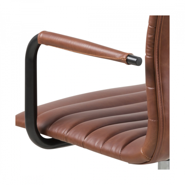 Bureaustoel Winston - Lederlook Vintage - Brandy