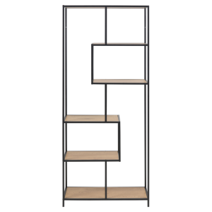 Boekenkast Simon - Melamine Eiken - Bruin - 4 planken Asymmetrisch